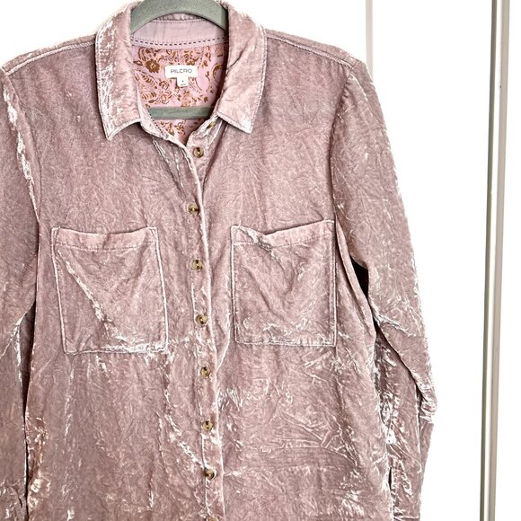 Pilcro Mauve Button Down Shirt - Picture 3 of 5